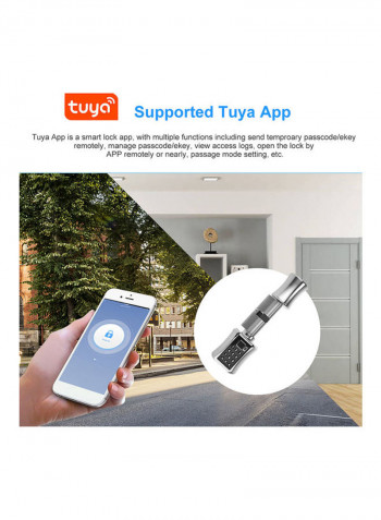 Smart Cylinder Lock With Tuya App Silver
