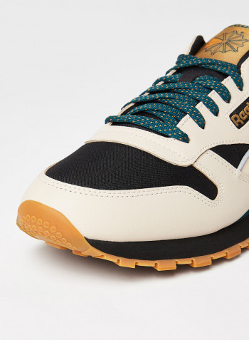Classic Leather Sneakers Beige/Black