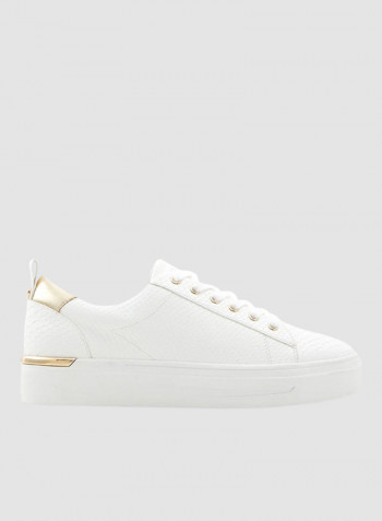 Astalewen Faux Leather Sneakers White