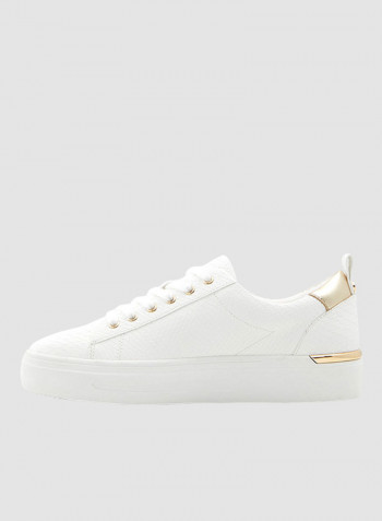 Astalewen Faux Leather Sneakers White