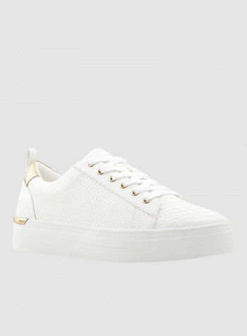Astalewen Faux Leather Sneakers White