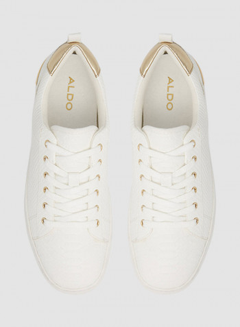Astalewen Faux Leather Sneakers White