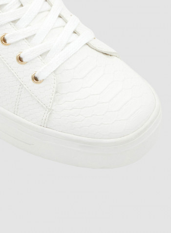 Astalewen Faux Leather Sneakers White
