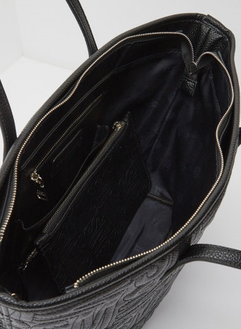 Btilly Classic Design Shopper Bag With Pouch Black