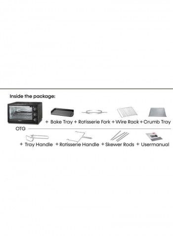 Electric Oven 45L 45 l 2200 W OV2904 Black/Clear/Silver