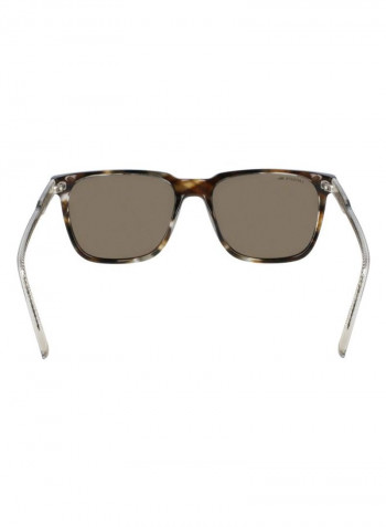 Men's Full Rimmed Modified Rectangular Frame Sunglasses - Lens Size: 54 mm