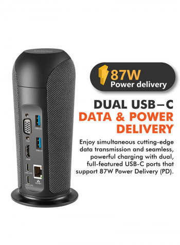 13-In-1 Multimedia USB Hub Black