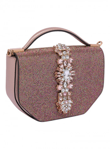 Fabolous Top Handle Crossbody Bag Gold