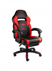 Gaming Chair Racing Style With Retractable Footrest Red/Black 135x44x53cm