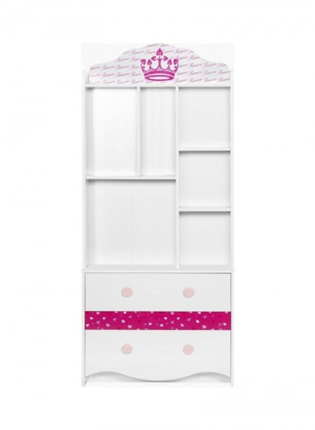 Princess Bookcase White 30x183x80cm