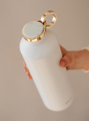 Stainless Steel Smart Water Bottle White
