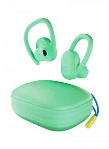 Push Ultra True Wireless Earbuds With Charging Case And Hopeful Mood Boost Print Art Mint Green Green