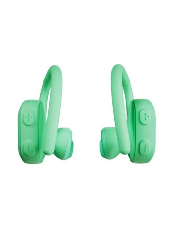 Push Ultra True Wireless Earbuds With Charging Case And Hopeful Mood Boost Print Art Mint Green Green