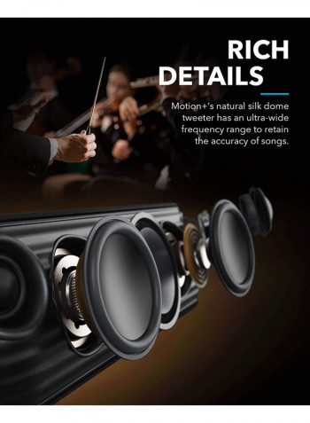 Motion+ Bluetooth Speaker With Hi-Res 30W Audio black