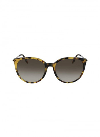 Women's Full-Rim Metal Oval Sunglasses - Lens Size: 56 mm