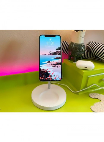 BoostCharge Pro MagSafe 2-in-1 with 15W Wireless Charger Stand - UK White