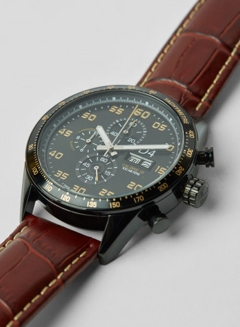 Men's Leather Chronograph Watch D903029BKY