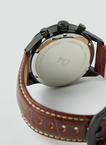 Men's Leather Chronograph Watch D903029BKY