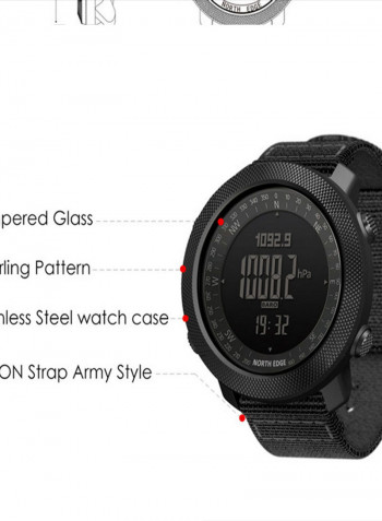 MSW040 Multifunction Military Smartwatch Black