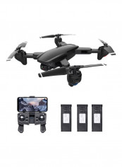 SG701 RC Drone with Camera 4K Dual Camera Wifi FPV Drone Foldable RC Quadcopter with Headless Mode Trajectory Flight with 3 Battery 30*10.5*19cm
