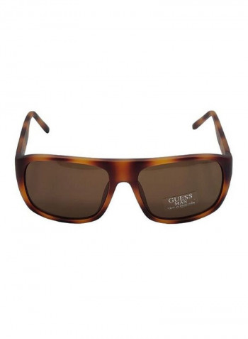 Men's UV Protection Rectangular Frame Sunglasses - Lens Size: 58 mm