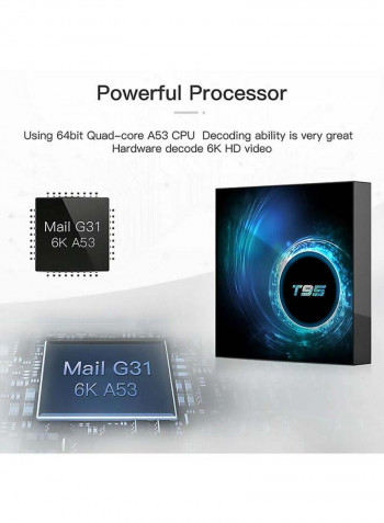 T95 Max Plus Android TV Box ANTV-WO-T95-4-64 Black