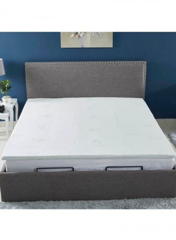Mattress Topper Polyester Light Green 200x200cm