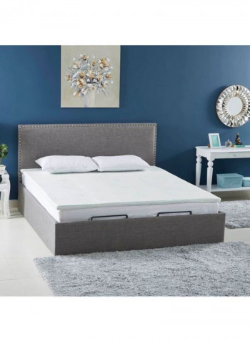 Mattress Topper Polyester Light Green 200x200cm