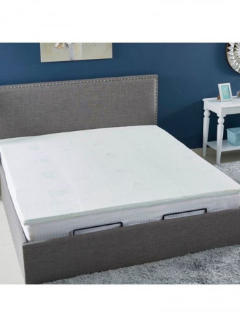 Mattress Topper Polyester Light Green 200x200cm