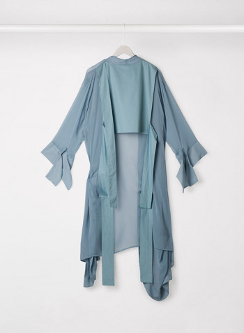 Front Tie Gorgeous Kimono Baby Blue