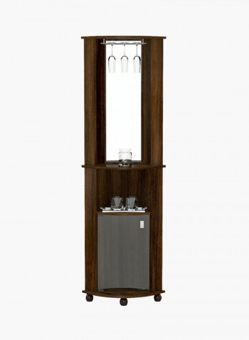 Puerto Bar Rack Dark Walnut 39.5 x 175.4 x 39.5centimeter