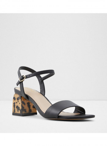 Gleawia Open Toe Heeled Sandals Black