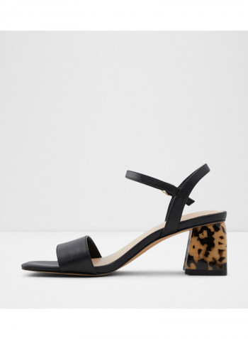 Gleawia Open Toe Heeled Sandals Black