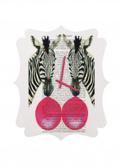 Zebra Printed Wall Clock Multicolour reviews Zebra Printed Wall Clock Multicolour
