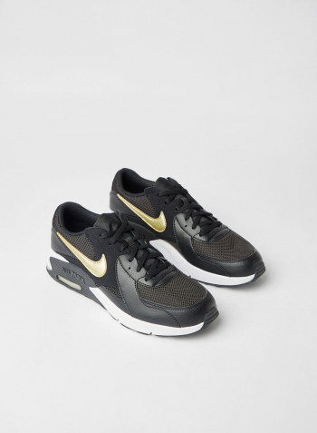 Kids Air Max Excee Sneakers Black/Mtlc Gold Star-White