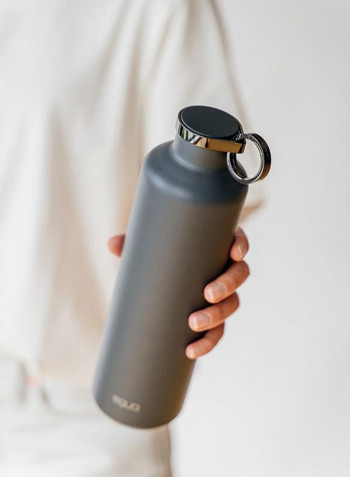 Double Wall Leak Proof Water Bottle Dark Grey 25.3 x 7.2cm
