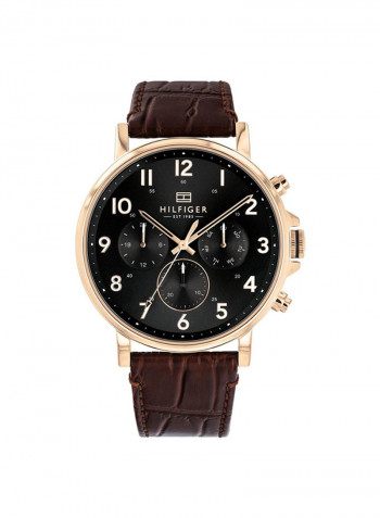 Men's Leather Chronograph Wrist Watch 1710379