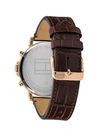 Men's Leather Chronograph Wrist Watch 1710379