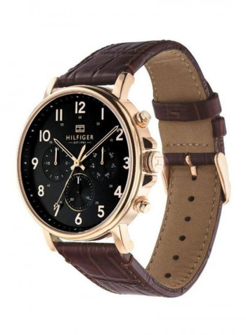 Men's Leather Chronograph Wrist Watch 1710379