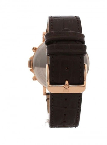 Men's Leather Chronograph Wrist Watch 1710379