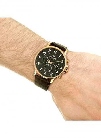 Men's Leather Chronograph Wrist Watch 1710379