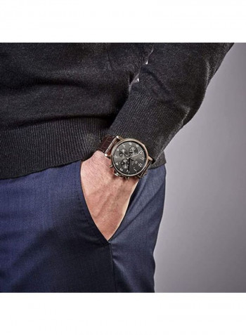 Men's Leather Chronograph Wrist Watch 1710379