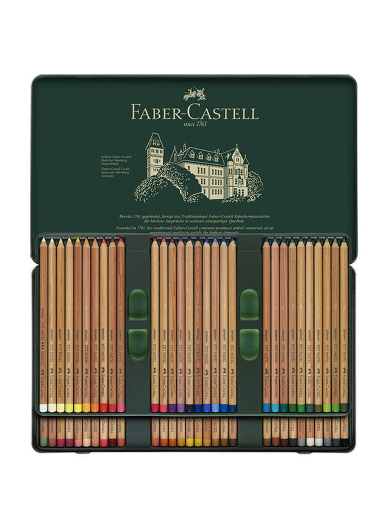 60 Wooden Pastel Pencils Multicolour