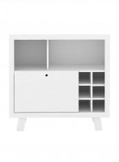 Alwan Single Door Wine Rack White