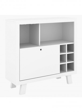 Alwan Single Door Wine Rack White