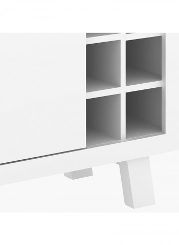 Alwan Single Door Wine Rack White