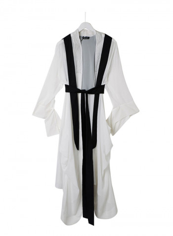 Front Tie Gorgeous Kimono White/Black