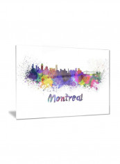 Montreal Skyline Cityscape Metal Wall Art multicolour