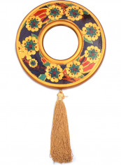 Ottoman Style Ceramic Ramadan Wall Decor with Mirror Multicolour