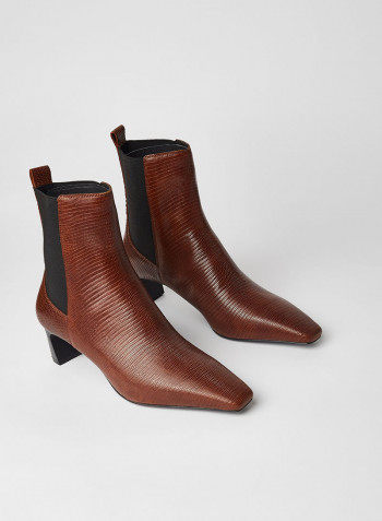 Agua Ankle Boots Cognac